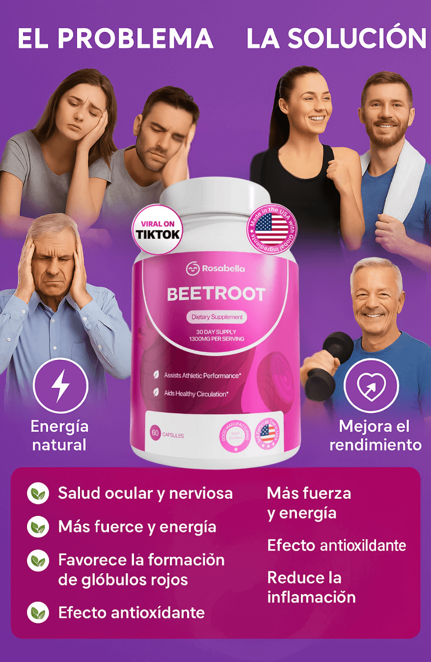 Rosabella Beetroot® -Capsulas soporte de Circulación & Vital