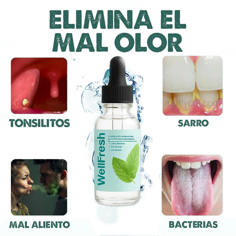 Well Fresh Original ® Gotas para el Mal Aliento