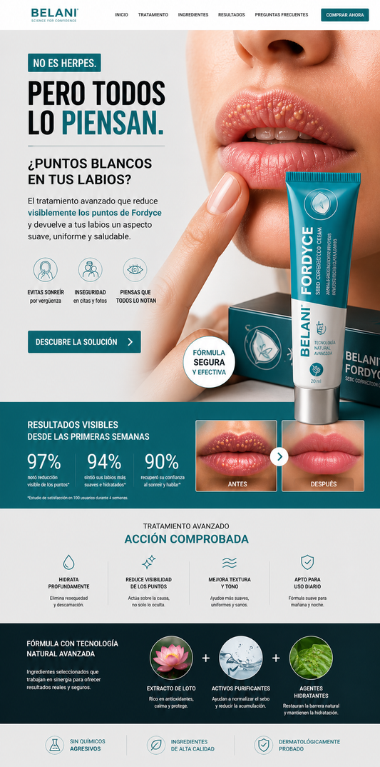 BELANI FORDYCE™ | Adiós puntos y resequedad en tus labios