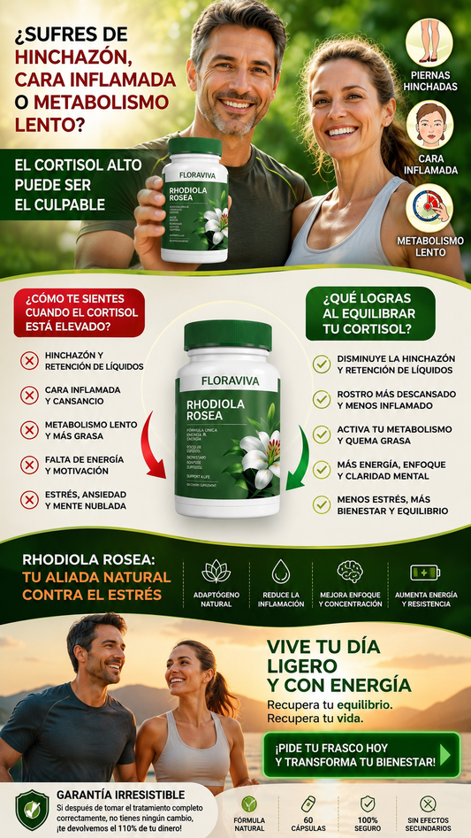 Rhodiola Rosea ™ | Combate el cortisol y transforma tu cuerpo