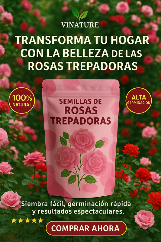 Semillas de Rosas Trepadoras Originales X 100 + GUIA Como Es El Proceso De Germinación