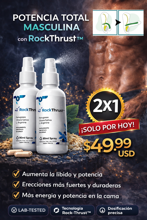 2x1 Spray para erecciones de algas RockThrust™ | ¡Erecciones duras como una roca en 43 segundos!